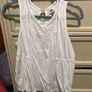 Old Navy white tank top with detail